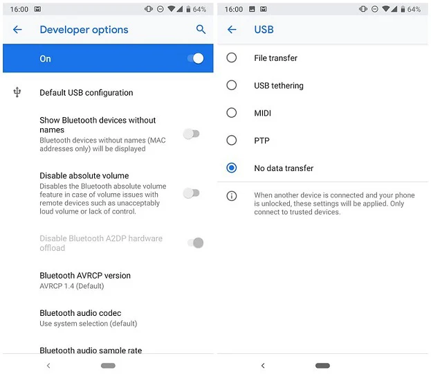 ترفند های Developer Options اندروید